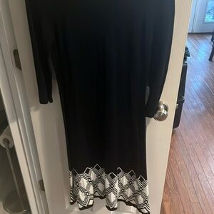 Black sweater dress.